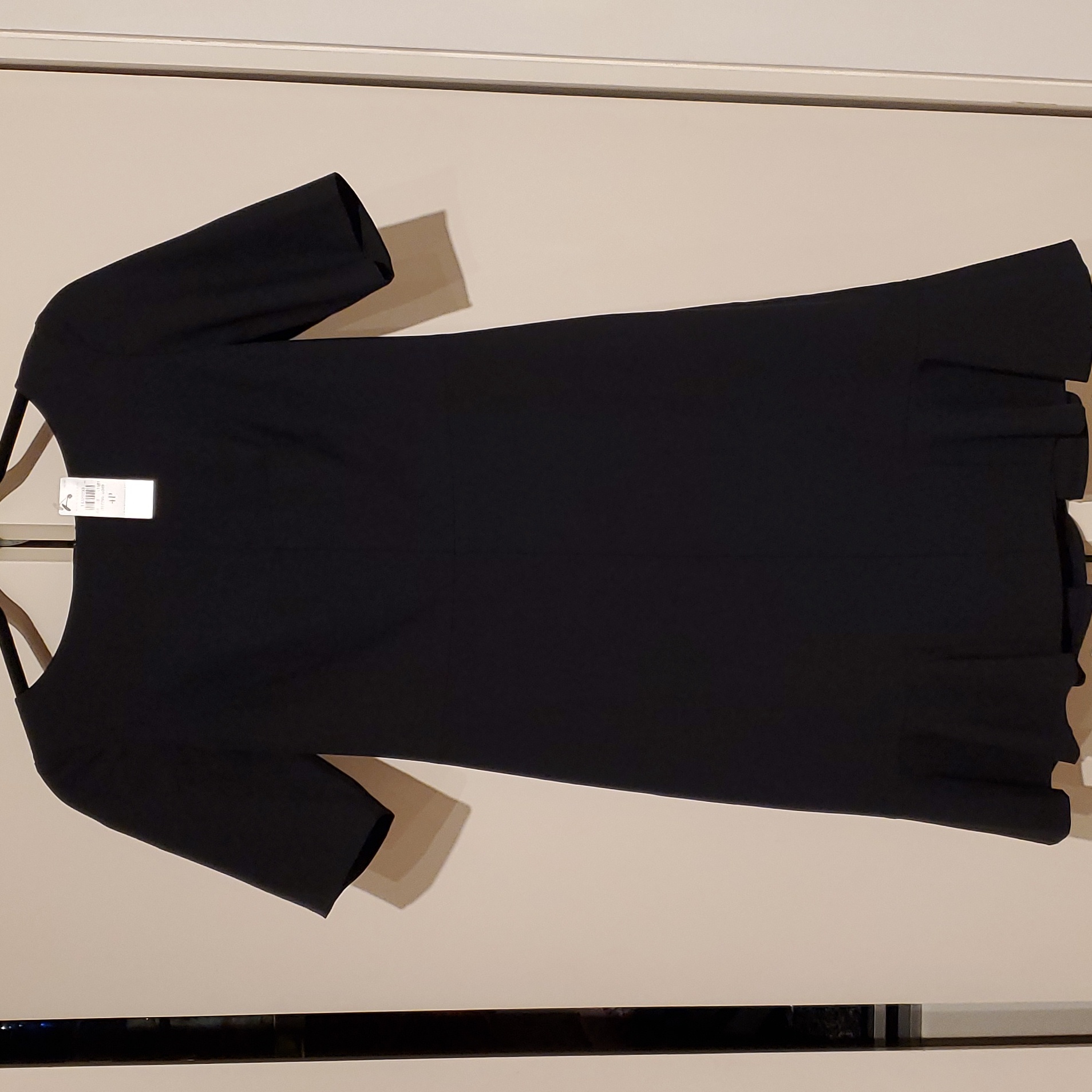 Nwt Ann Taylor Lined Ruffle Hem Dress In Navy